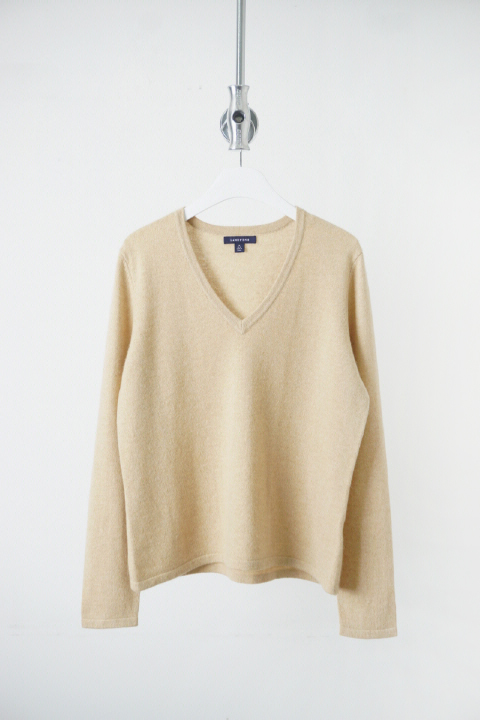 LANDS&#039;END cashmere 100% v-neck knit