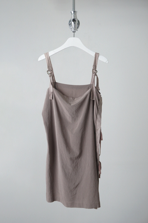 ARCHAIQUE triacetate slit slip top (made in Japan)